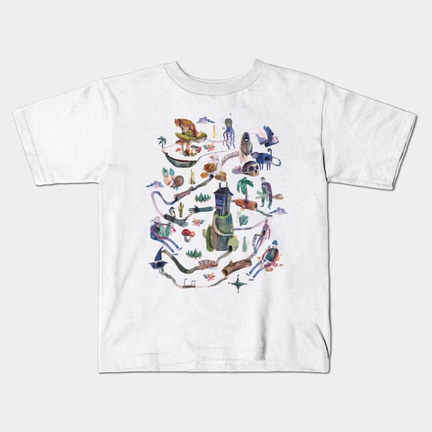 map Kids T-Shirt by Francisco1